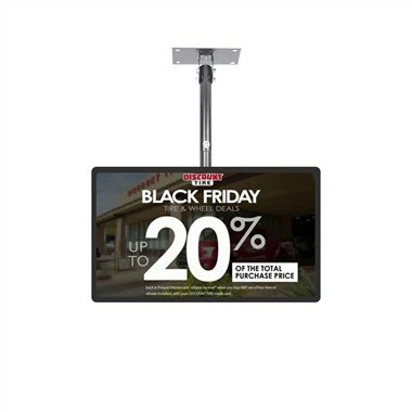 Pantalla de señalización digital de la ventana de la tienda